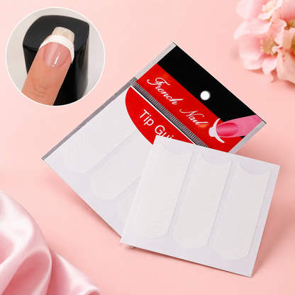 French Manicure Nail Tips – Nail Stencil Stickers (Pack of 10).