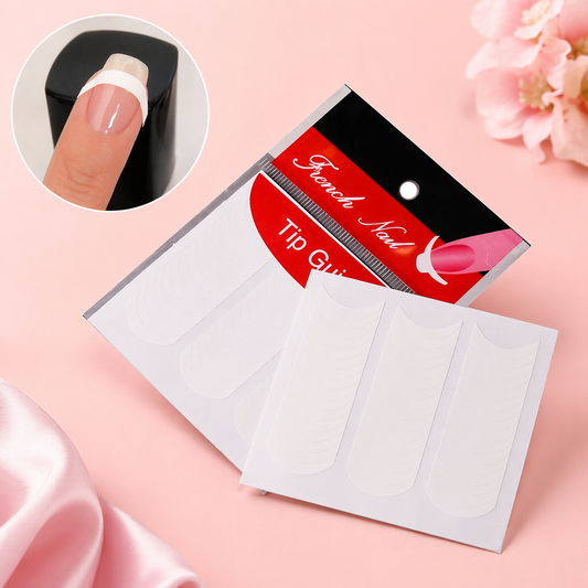 French Manicure Nail Tips – Nail Stencil Stickers (Pack of 10).