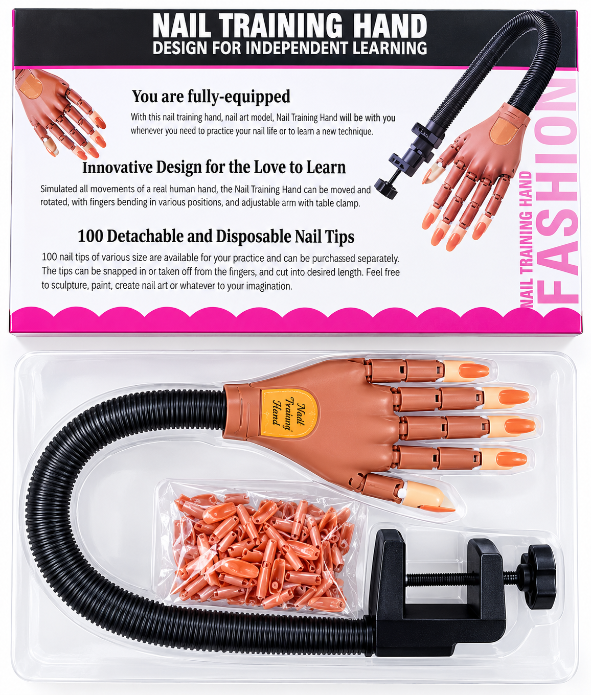 Professional Flexible Nail Training Hand