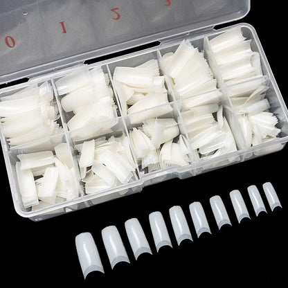 Acrylic C-Cut Shape  False Nail Tips Box
