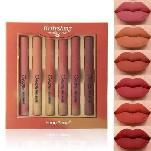 Heng Fang Dream Matte Velvet Lipsticks set 6 pieces
