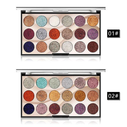 Miss Rose 18 Color Glitter Eyeshadow Palette