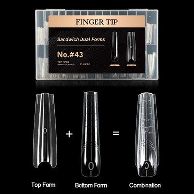 Finger Tip Sandwich Dual Forms – Precision Nail Extension Molds