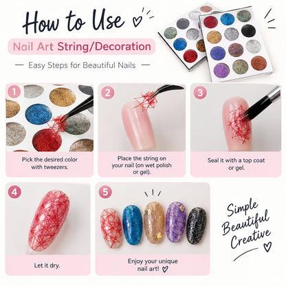 Nail Art String – Multicolor Set