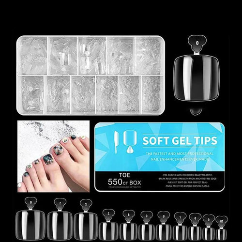 Soft Gel Toes Tips Box of 550