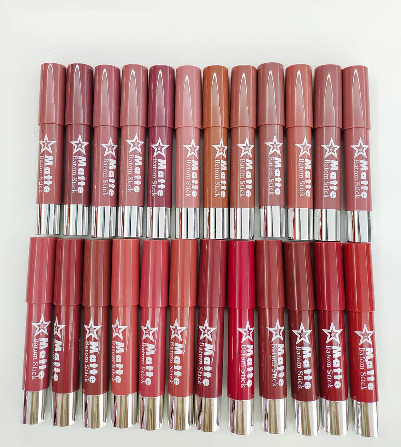 Miss Rose Matte Chubby Lips Crayon Lipstick each
