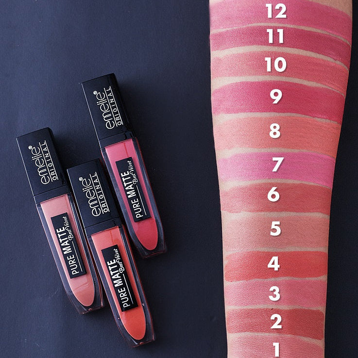 Emelie Pure Matte Lipgloss pack of 12