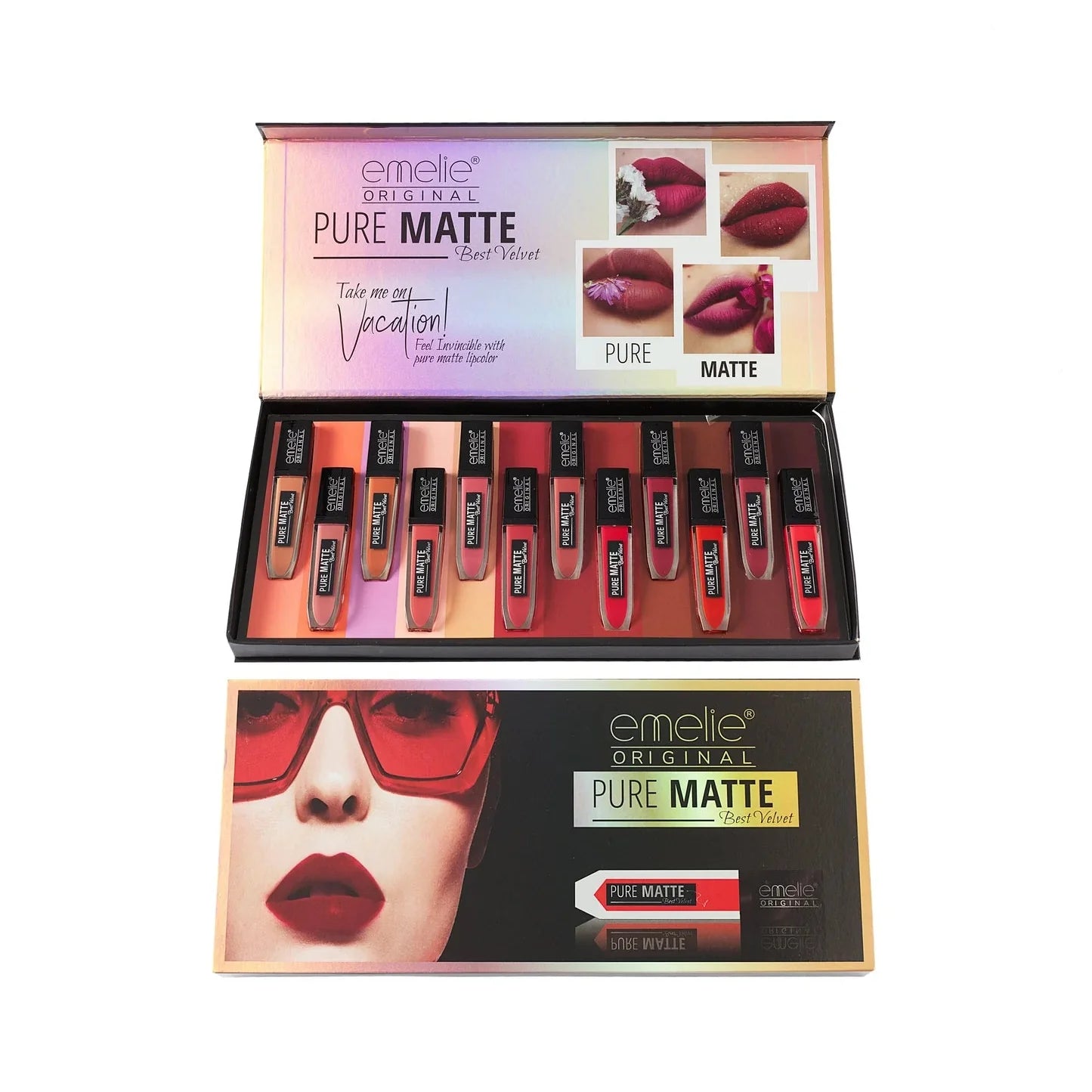Emelie Pure Matte Lipgloss pack of 12
