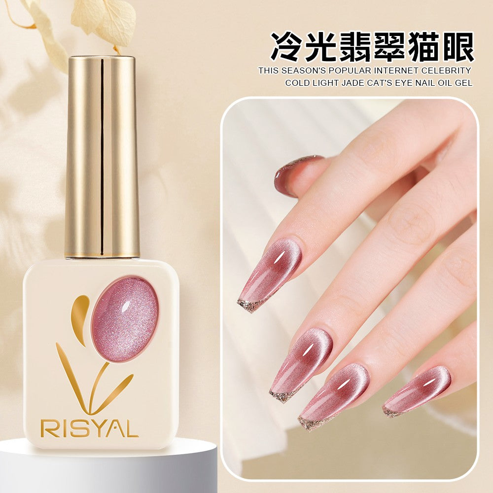 RISYAL 12ml Cold light jade cat's eye Tulip Series
