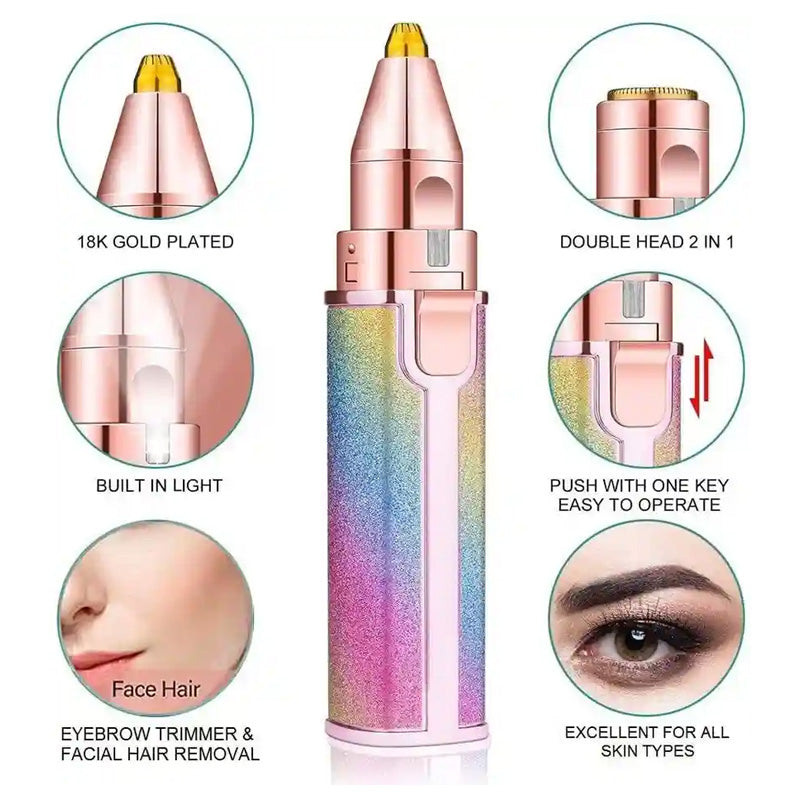 2-in-1 Eyebrow Trimmer & Facial Hair Remover
