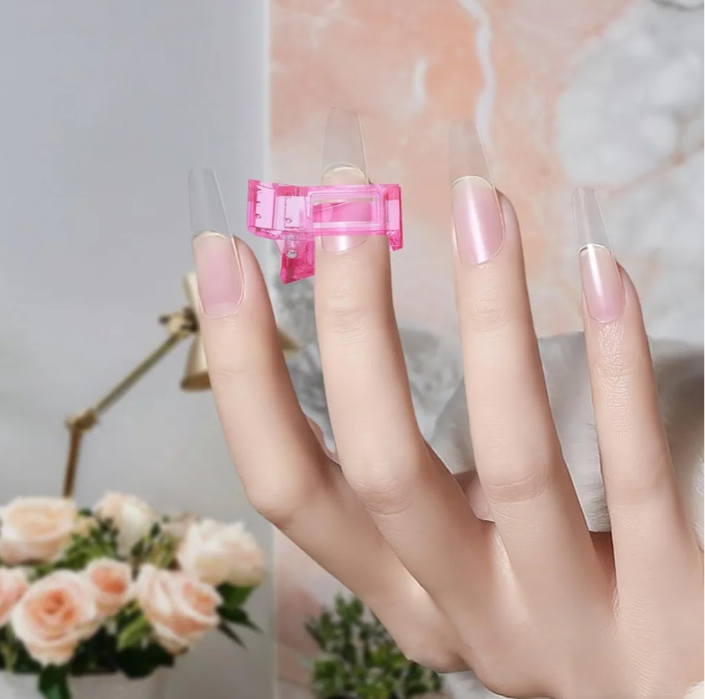 Nail Tip Clips for Poly Gel Nail Extensions (Pack of 5).