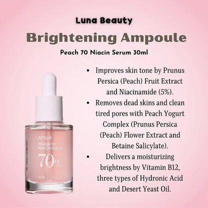 Anua Peach 70 Niacinamide Serum 30ml