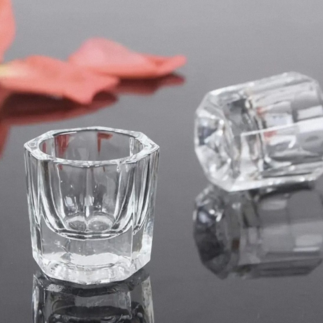 Crystal Glass Bowl  Dip bowl Nail Art Acrylic Liquid Holder Container
