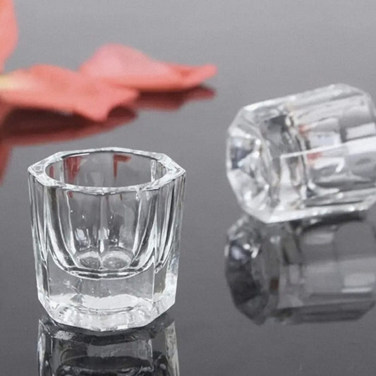 Crystal Glass Bowl  Dip bowl Nail Art Acrylic Liquid Holder Container