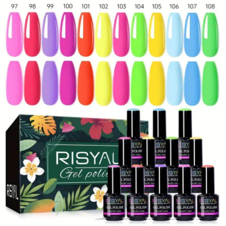 RIYSAL 60 Color Gel Nail Polish Set (7.3 ml - RL2239)