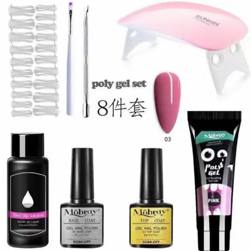 8 in 1 Polygel Nail Set / 8 Piece Polygel Kit