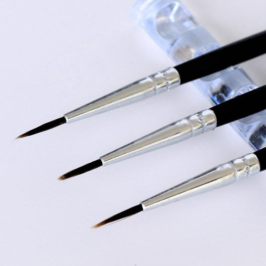 Acrylic Nail Art Brushes Pack of 3