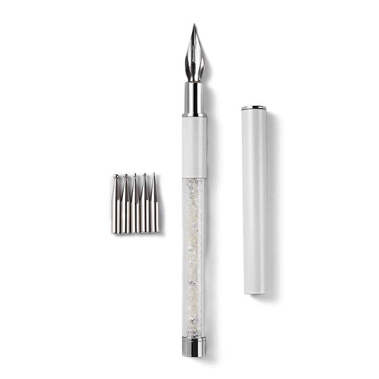 Crystal Nail Art Dotting Pen with 5 Dotting Tips for Design