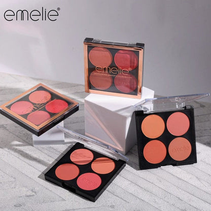 Professional 4‑Color Blusher Palette