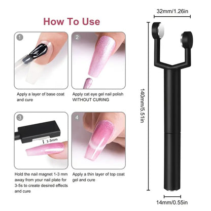 3in1 Y Shape Cat Eye Nail Magnet Stick.