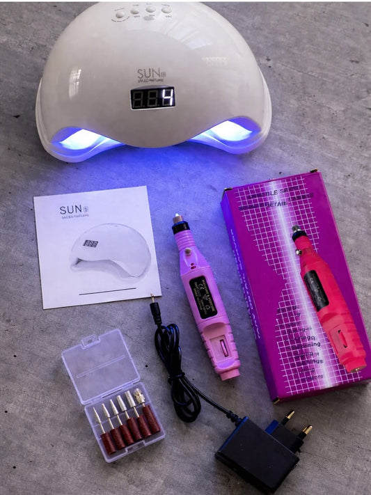 Pro Nail Tech Starter Kit – UV/LED Lamp & Electric Nail Drill Set