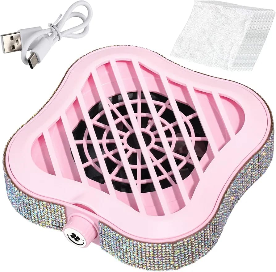 Professional Nail Dust Collector with Dual Reusable Filters.