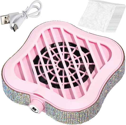 Professional Nail Dust Collector with Dual Reusable Filters.