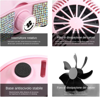 Professional Nail Dust Collector with Dual Reusable Filters.
