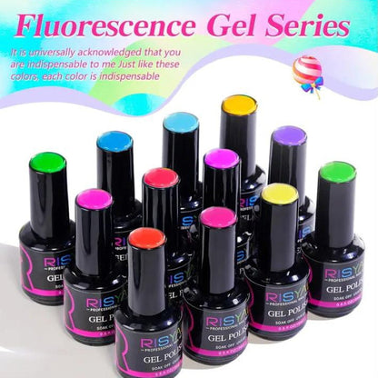 RIYSAL 60 Color Gel Nail Polish Set (7.3 ml - RL2239)