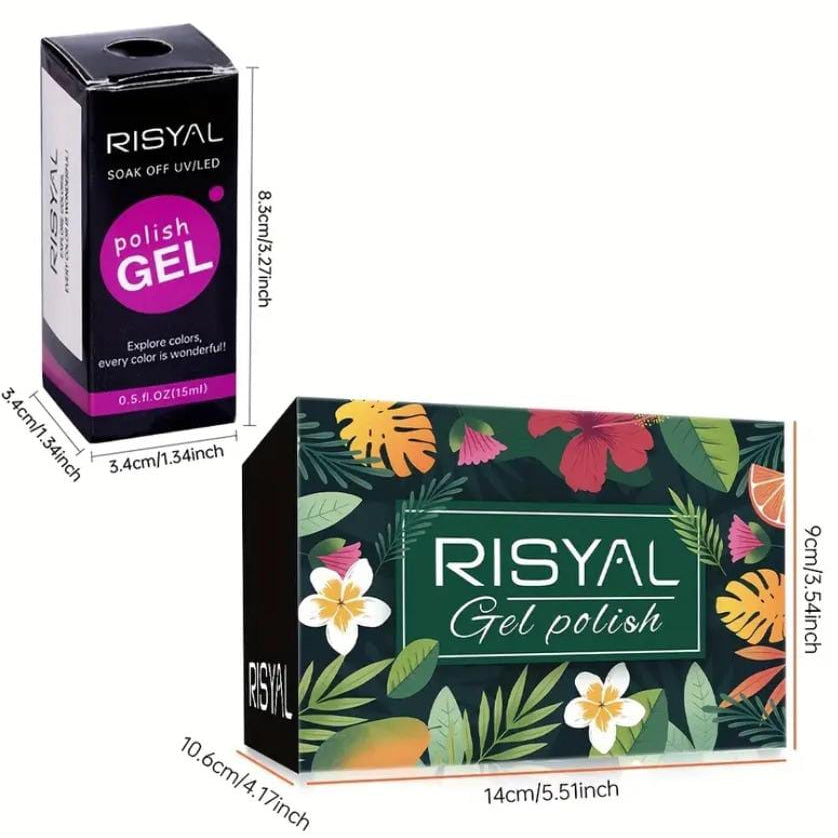 RIYSAL 60 Color Gel Nail Polish Set (7.3 ml - RL2239)
