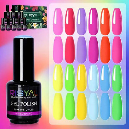 RIYSAL 60 Color Gel Nail Polish Set (7.3 ml - RL2239)