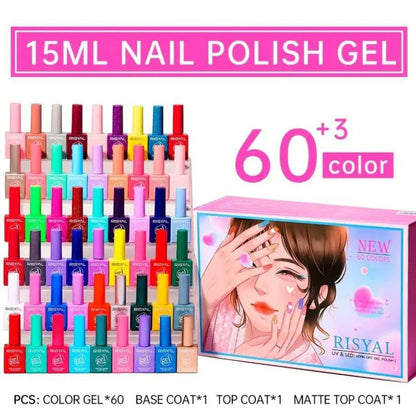 RISYAL 60 Color Gel Nail Polish Set