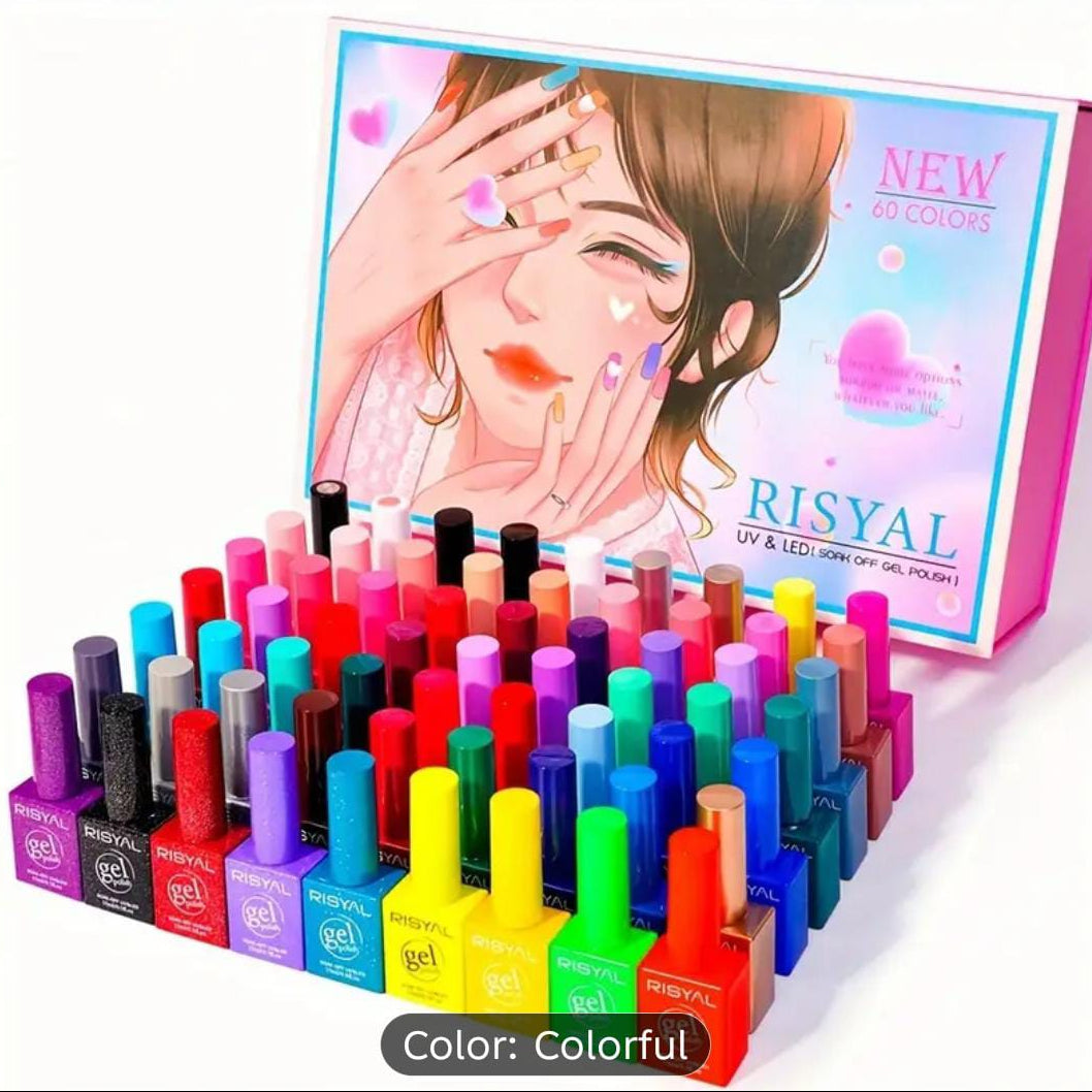 RISYAL 60 Color Gel Nail Polish Set