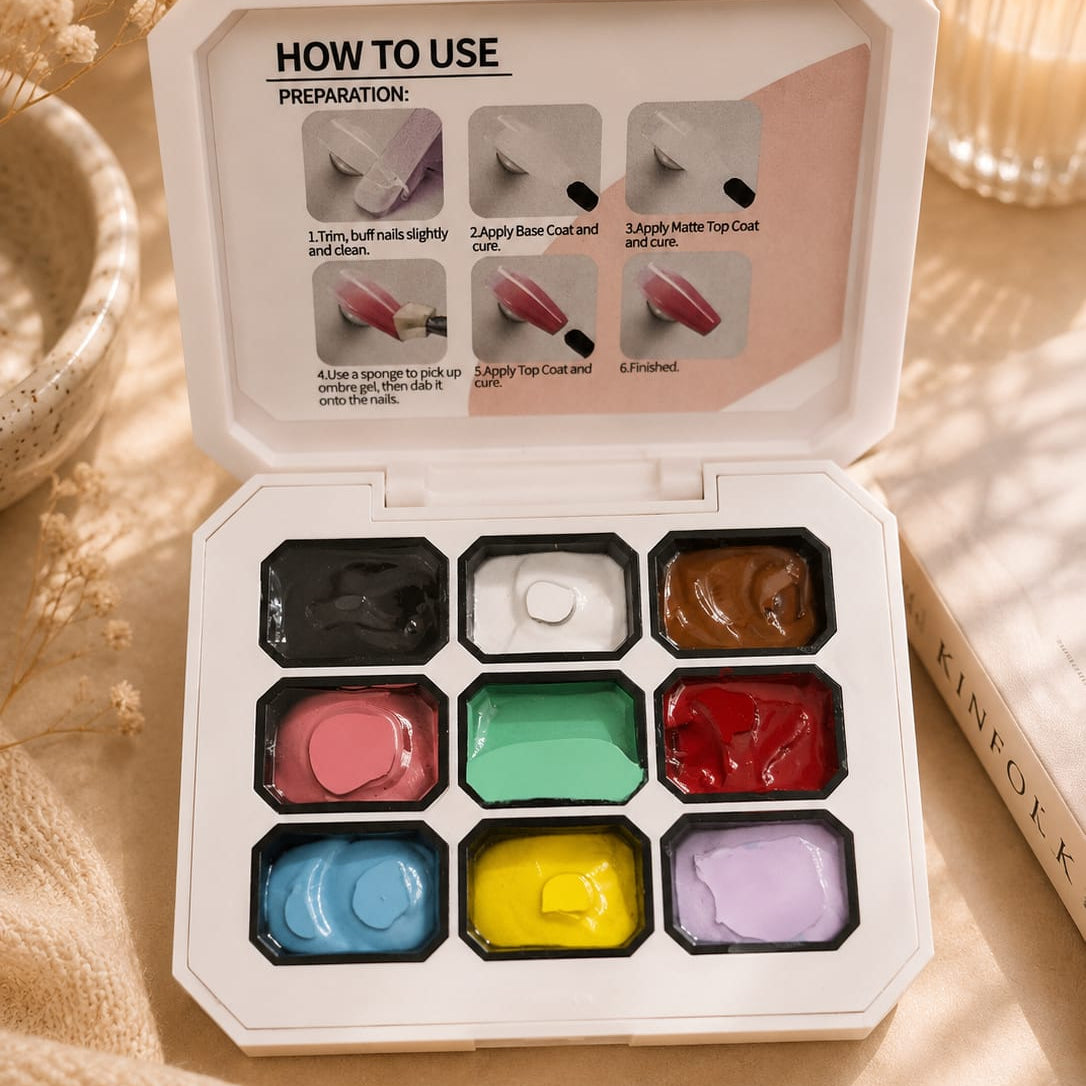 Gradient Ombre Nail Gel Kit Each.