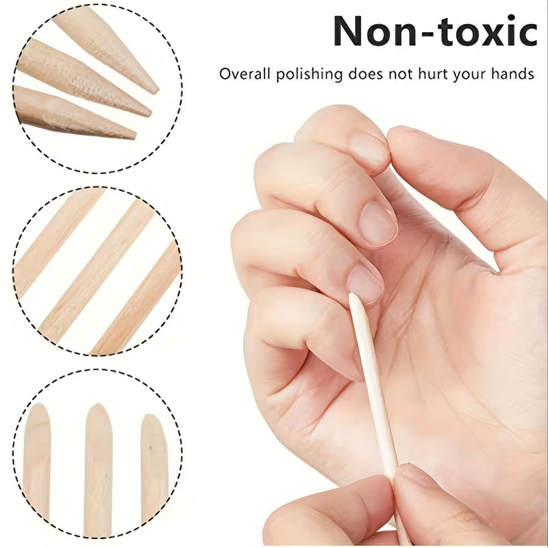Wooden Nail Cuticle Sticks