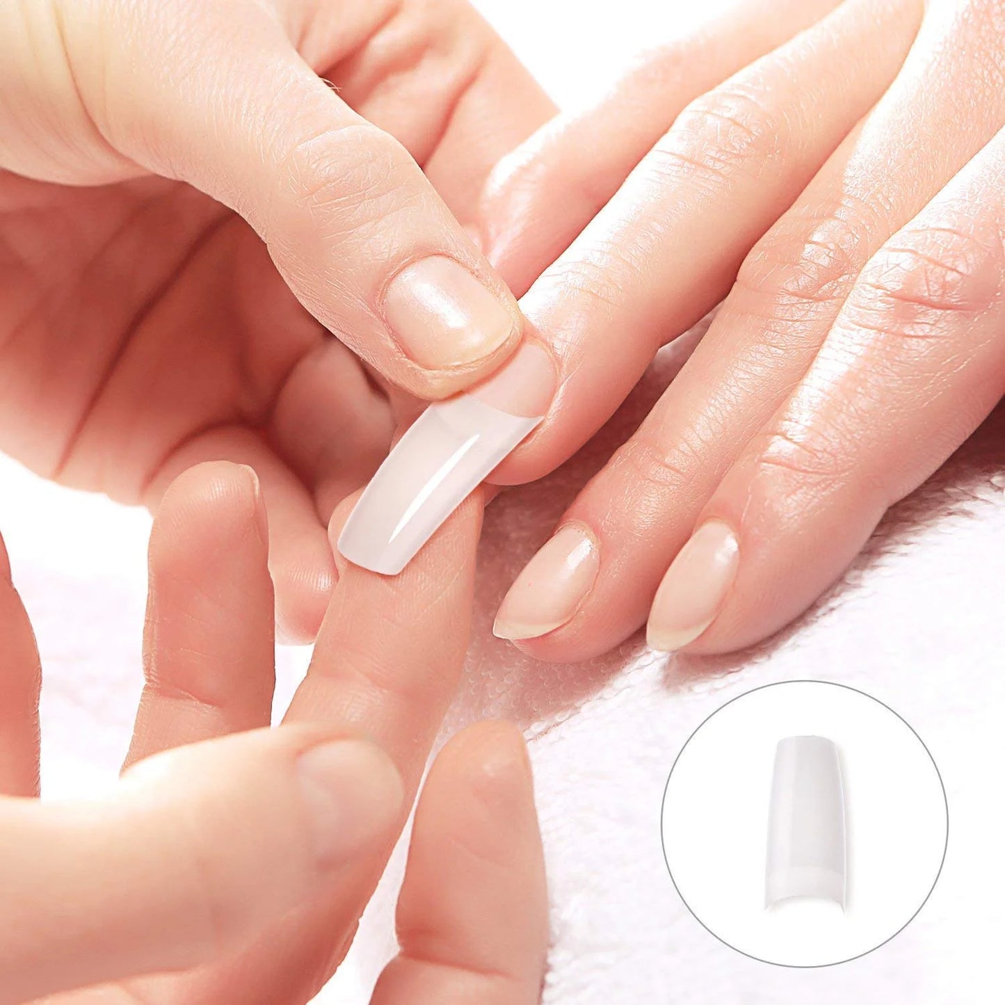 Acrylic C-Cut Shape  False Nail Tips Box