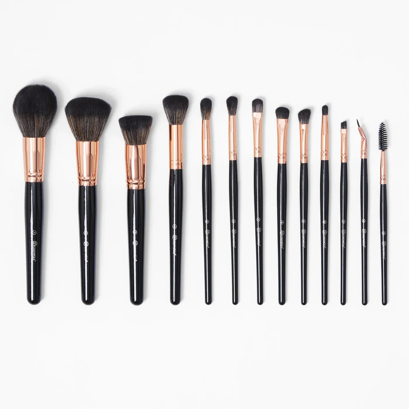 BH Signature Rose Gold 13 Piece Brush Set with Holder (black)