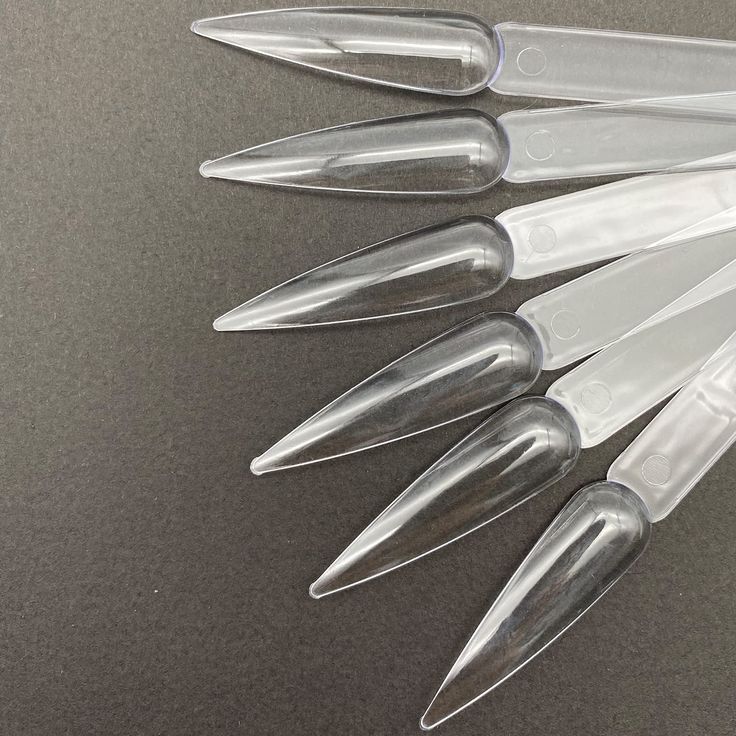 False Nail Tips Nature Clear  – Finger Full Card Nail Art Display Practice Tools Each.