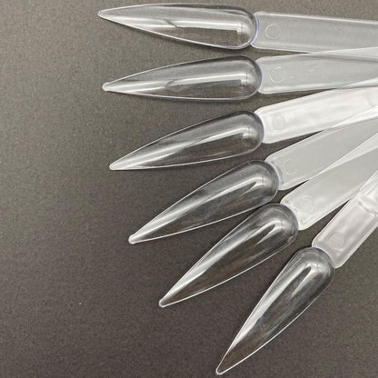 False Nail Tips Nature Clear  – Finger Full Card Nail Art Display Practice Tools Each.