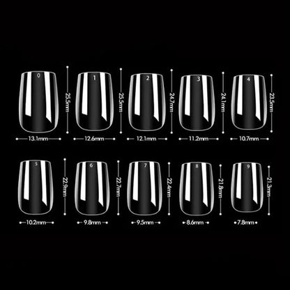 550 pcs soft gel short trapezoid shape nail tip box.