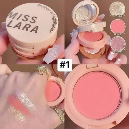 Miss Lara 3‑in‑1 Blush  Highlighter Palette