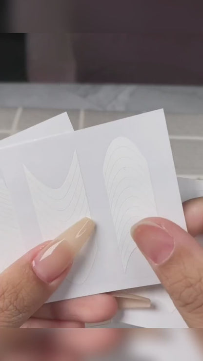 French Manicure Nail Tips – Nail Stencil Stickers (Pack of 10).
