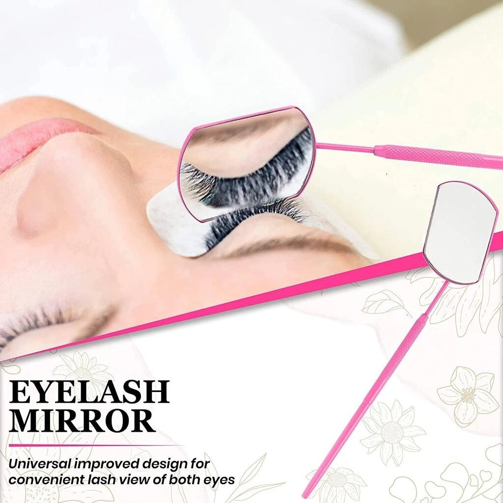 Tweezers | Lash Extension Tweezers Set |  Stainless Steel Eyelash Mirror